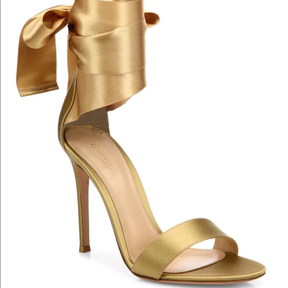 Gianvito Rossi Shoes - Gianvito Rossi Gala Satin Ankle Strap Sandals